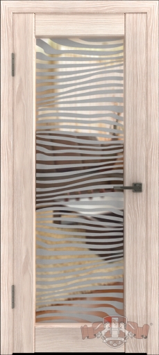 Дверное полотно "Лайн 8" Зеркало зебра 0