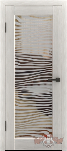 Дверное полотно "Лайн 8" Зеркало зебра 3
