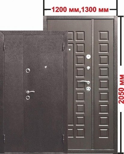 Входная металлическая дверь Цитадель "Йошкар" Венге 1200, 1300 0
