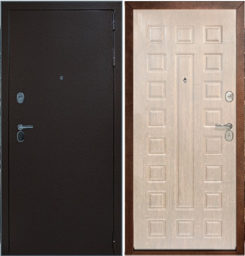 Дверь металлическая Дверной Континент "Гарант-1" (сандал белый) 0