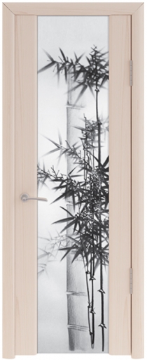 Дверное полотно "Буревестник 2" / "Шторм 3" стекло Бамбук 1