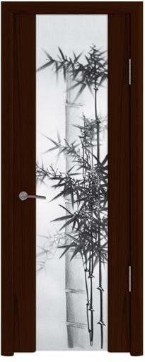 Дверное полотно "Буревестник 2" / "Шторм 3" стекло Бамбук 2