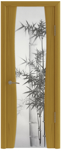 Дверное полотно "Буревестник 2" / "Шторм 3" стекло Бамбук 3