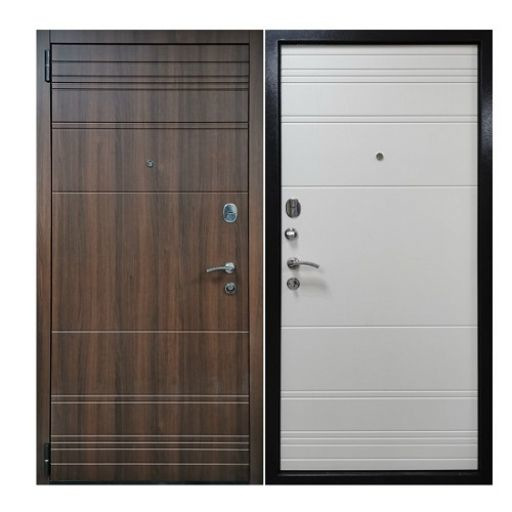 Дверь металлическая Дверной Континент ДК-80 панель/панель Орех Бренди/Белое дерево 0