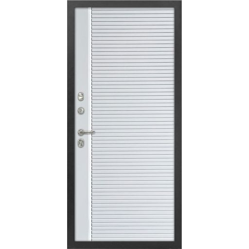 Дверь металлическая Дверной Континент ДК-1 Дизайн (Чёрный кварц/Софт белый мат.) 2