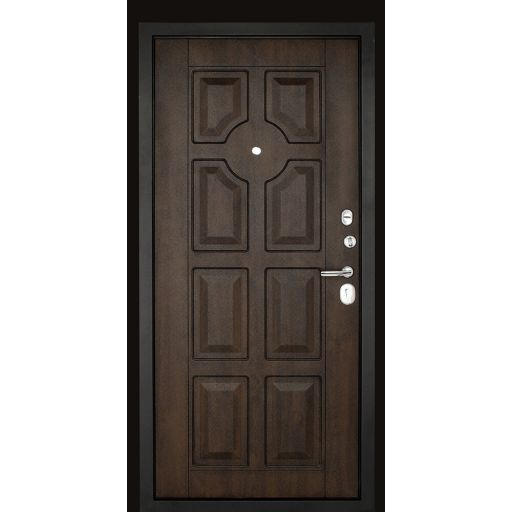 Дверь металлическая Дверной Континент Милан (Темный орех/Альберо Браш) капитель 1