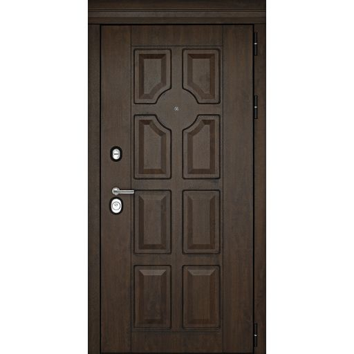 Дверь металлическая Дверной Континент Милан (Темный орех/Альберо Браш) капитель 2