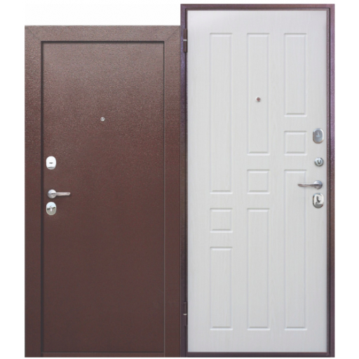Входная металлическая дверь Цитадель "Гарда" 8мм Внутреннее открывание / Белый Ясень 0