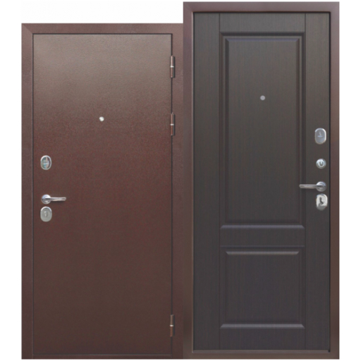 Входная металлическая дверь Цитадель 9 см медный антик Белый ясень / Темный кипарис 0