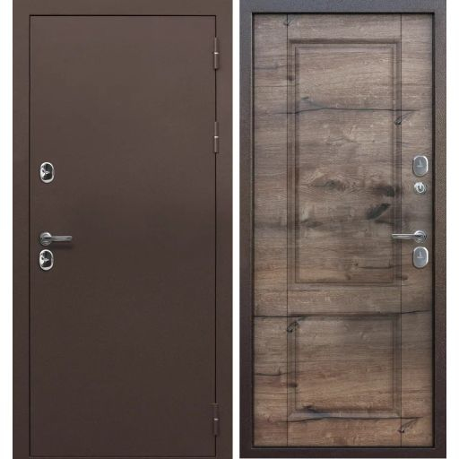 Входная металлическая дверь Цитадель 11 см "ISOTERMA" Медный антик Дуб пацифик 0